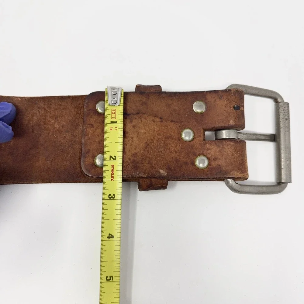 Bolen Top Grain Steer Hide Weightlifting Belt Adjustable Leather Large 40-42